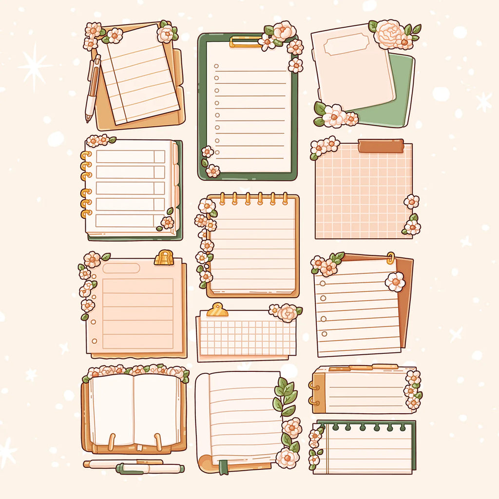 PAPERSHIRE || Academia Journaling Kit Text Boxes P07