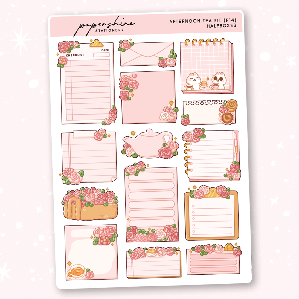 PAPERSHIRE || Afternoon Tea Journaling Kit Halfboxes