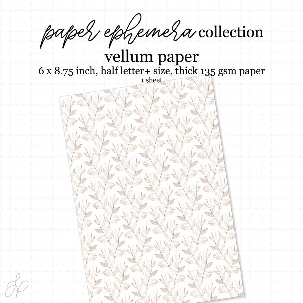 Evergreen Collection | 'Leaves' Vellum