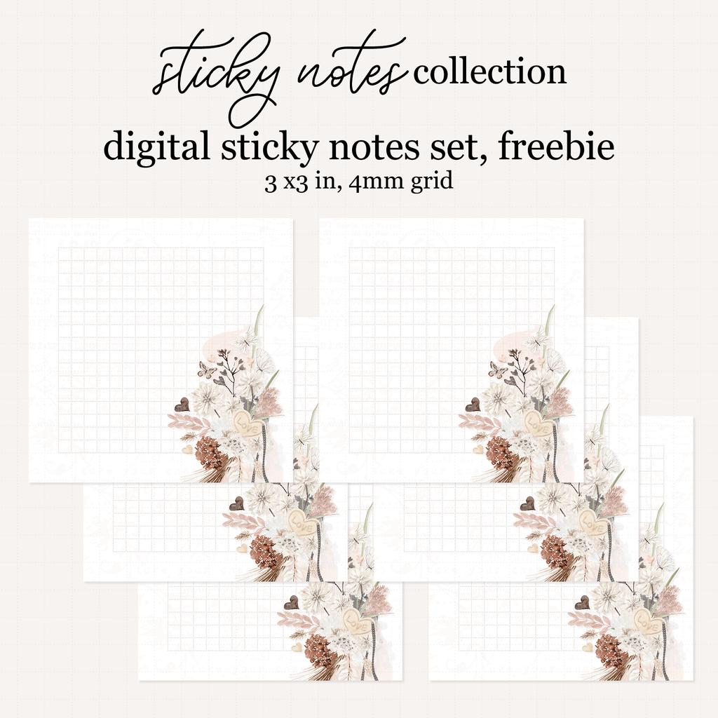 xoxo Sticky Note Set Freebie