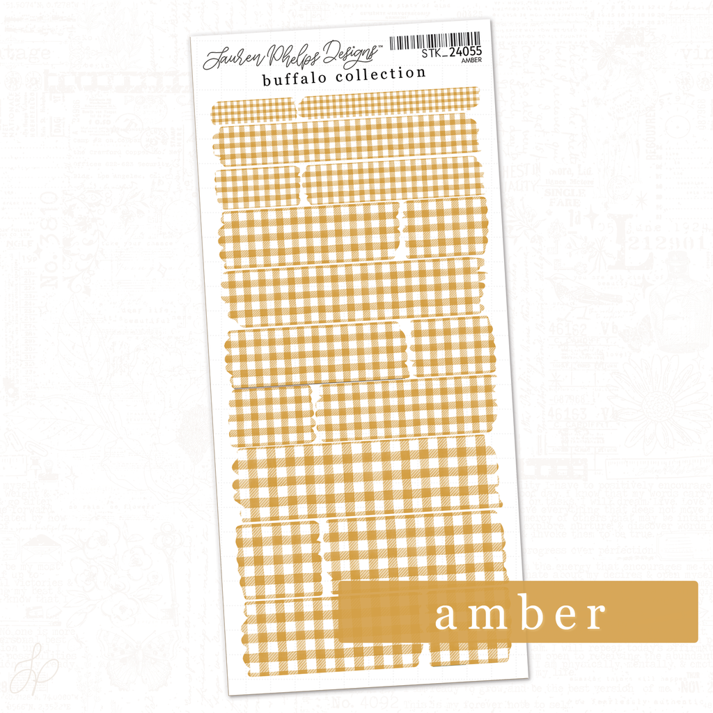 Buffalo Collection | Amber | Washi Strips Sheet
