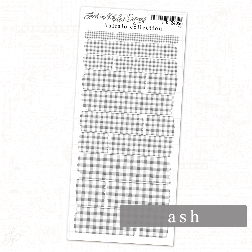 Buffalo Collection | Ash | Washi Strips Sheet
