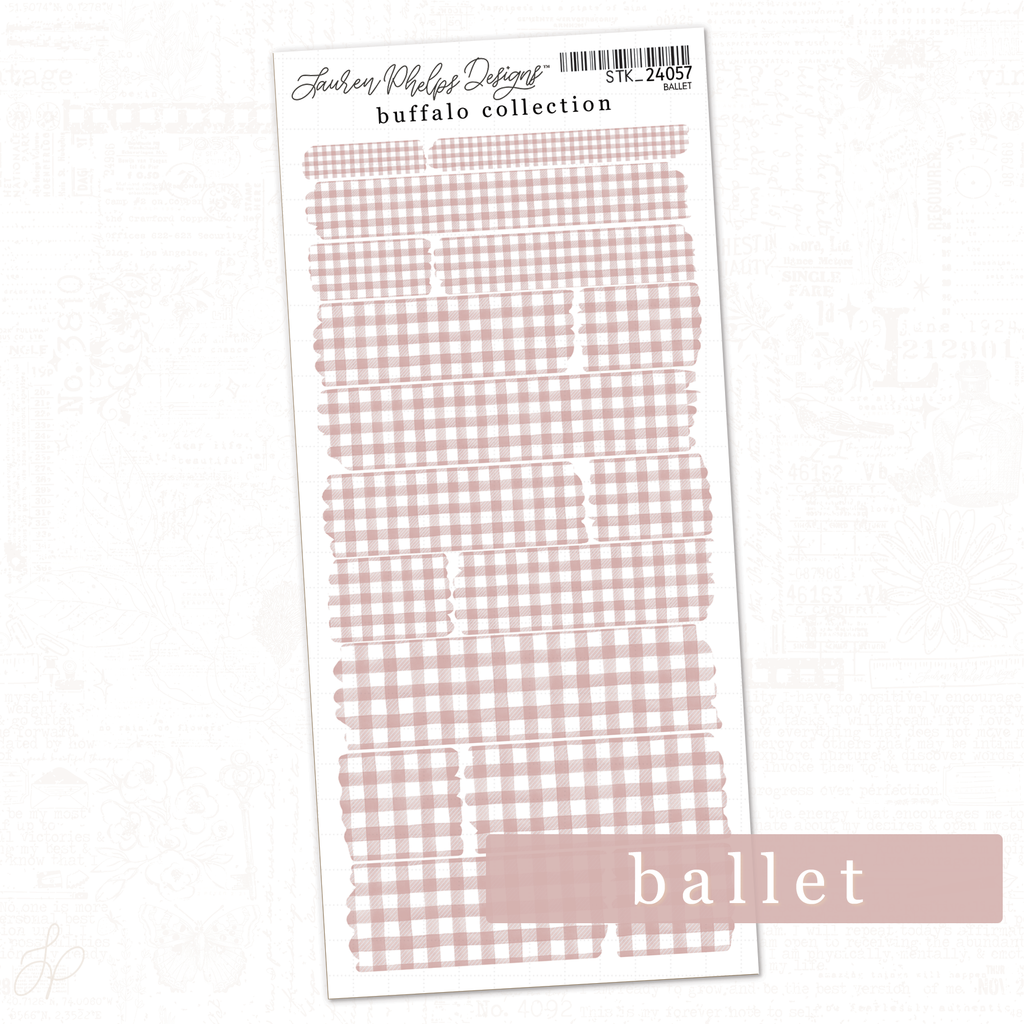 Buffalo Collection | Ballet | Washi Strips Sheet