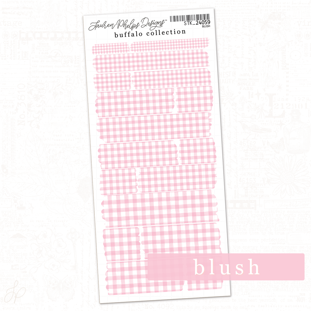 Buffalo Collection | Blush | Washi Strips Sheet