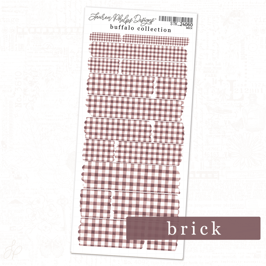 Buffalo Collection | Brick | Washi Strips Sheet