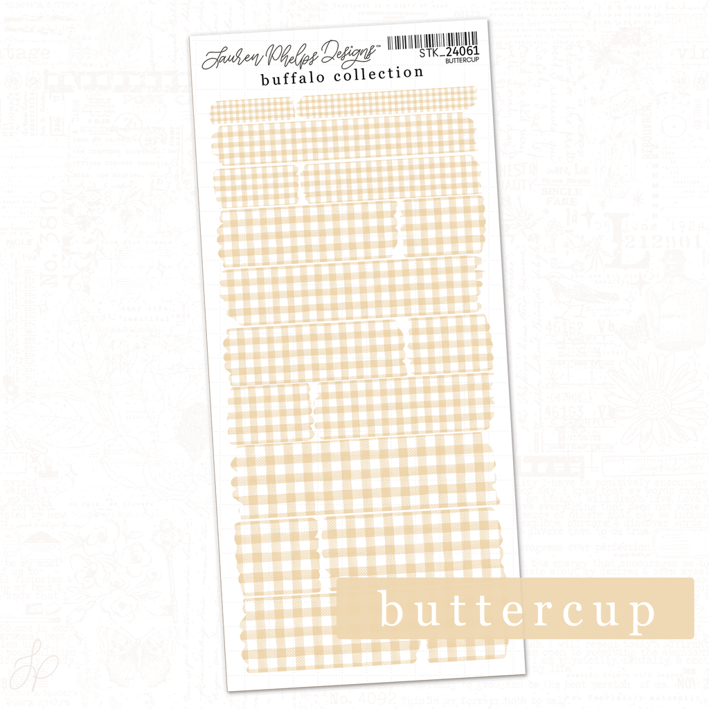 Buffalo Collection | Buttercup | Washi Strips Sheet