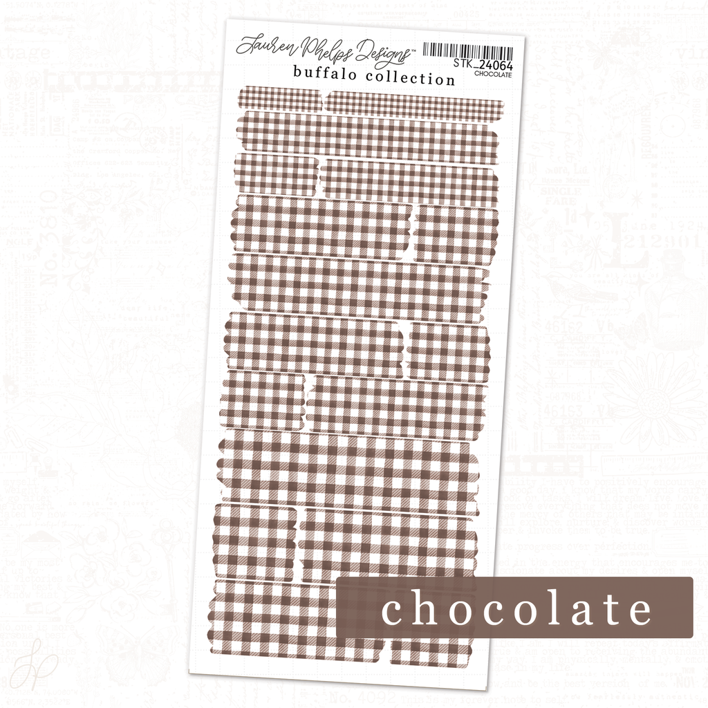 Buffalo Collection | Chocolate | Washi Strips Sheet