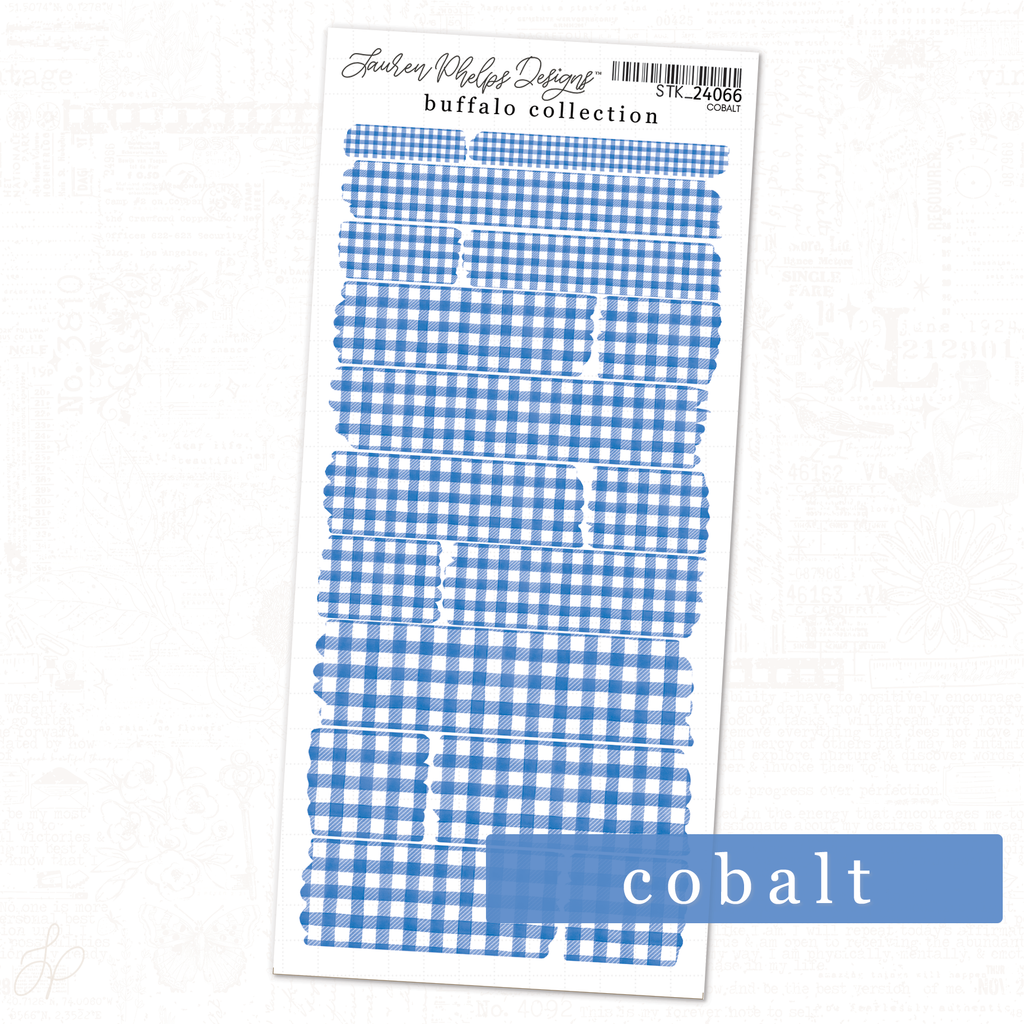 Buffalo Collection | Cobalt | Washi Strips Sheet