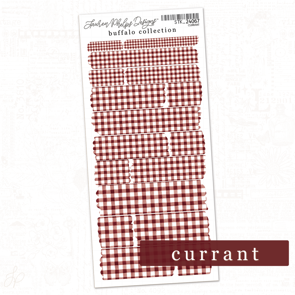 Buffalo Collection | Currant | Washi Strips Sheet