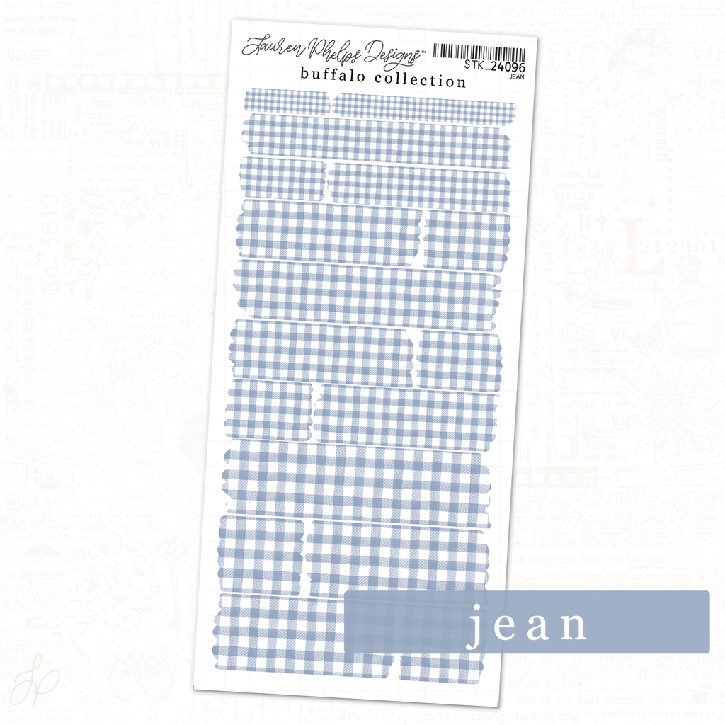 Buffalo Collection | Jean | Washi Strips Sheet