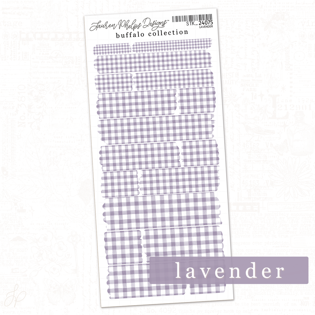 Buffalo Collection | Lavender | Washi Strips Sheet