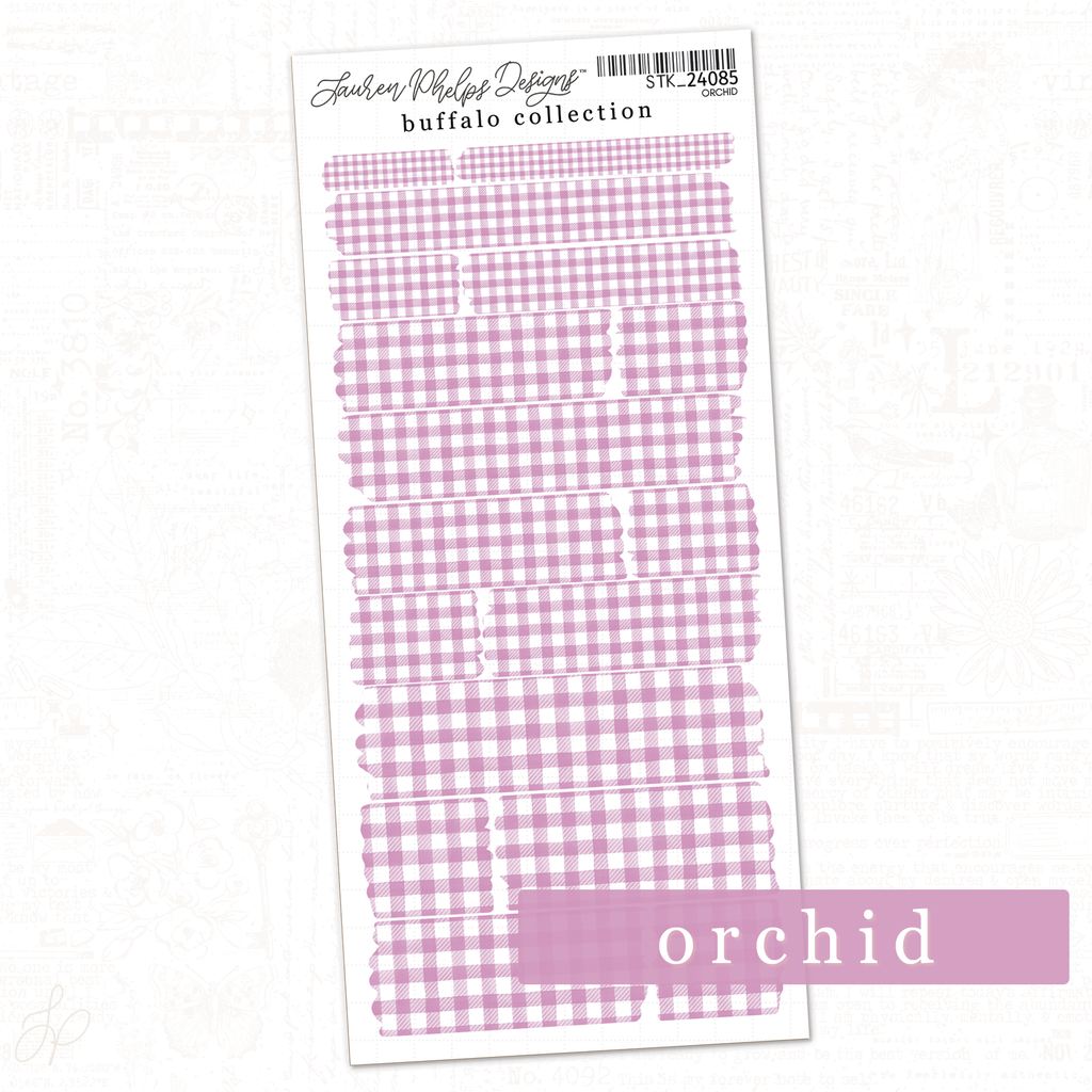 Buffalo Collection | Orchid | Washi Strips Sheet