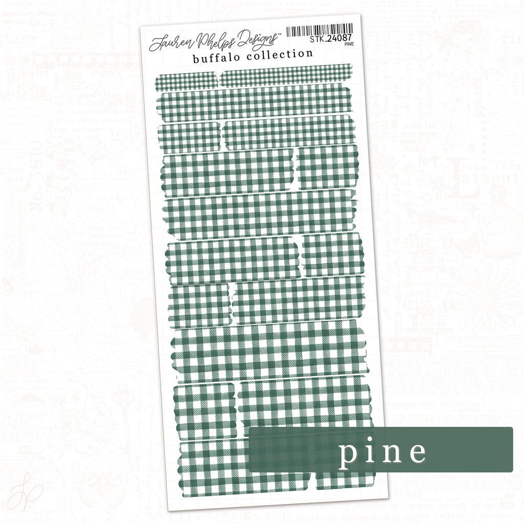 Buffalo Collection | Pine | Washi Strips Sheet