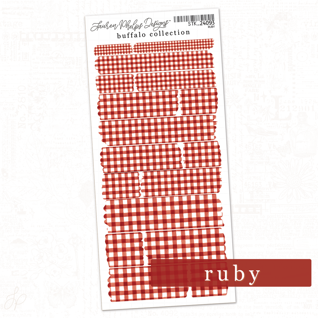 Buffalo Collection | Ruby | Washi Strips Sheet