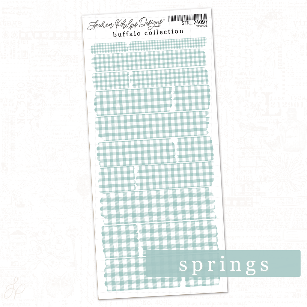 Buffalo Collection | Springs | Washi Strips Sheet