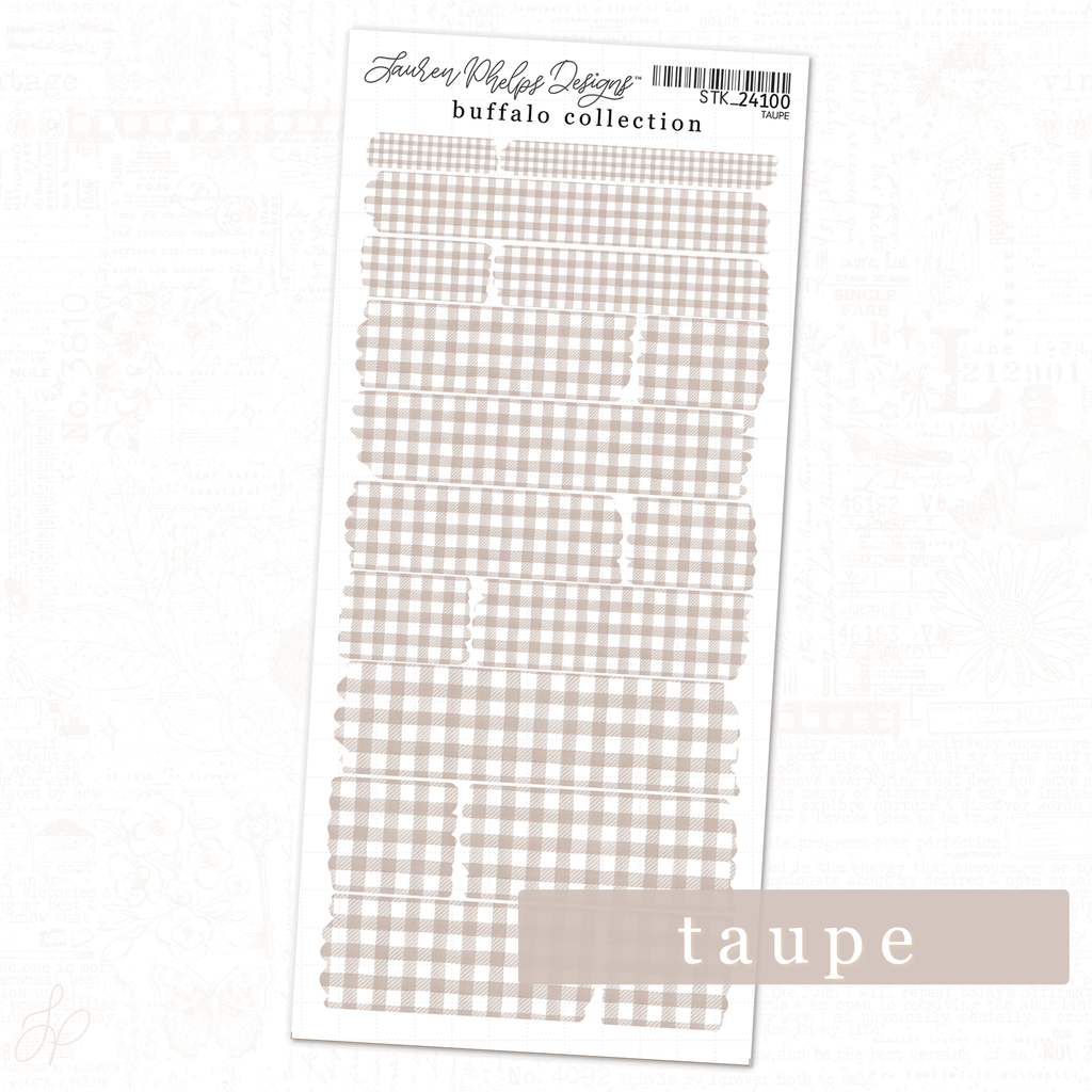 Buffalo Collection | Taupe | Washi Strips Sheet