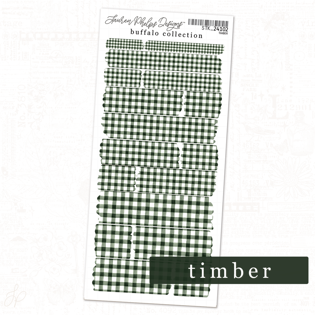 Buffalo Collection | Timber | Washi Strips Sheet