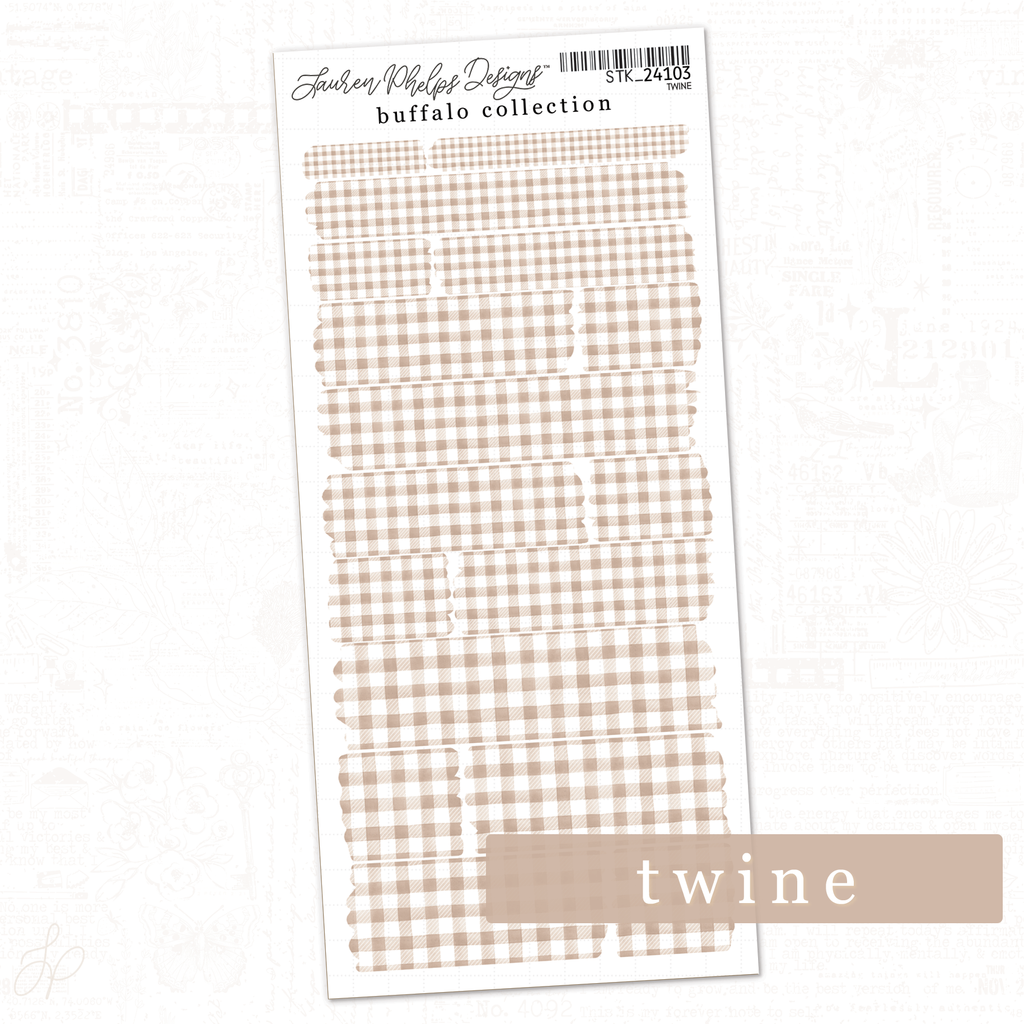 Buffalo Collection | Twine | Washi Strips Sheet