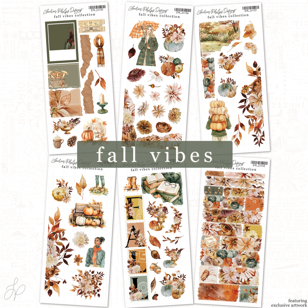 Fall Vibes Sticker Bundle | 6 sheets