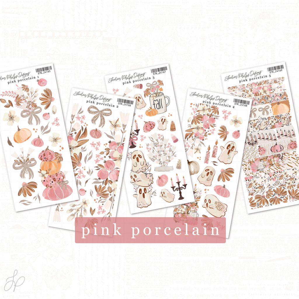 Pink Porcelain Sticker Bundle