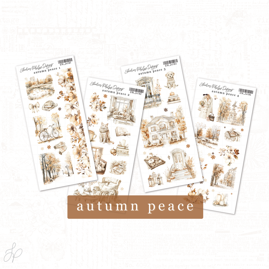 Autumn Peace Sticker Bundle | Set of 4