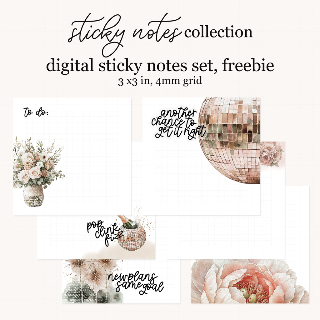 Night In Sticky Note Set Freebie