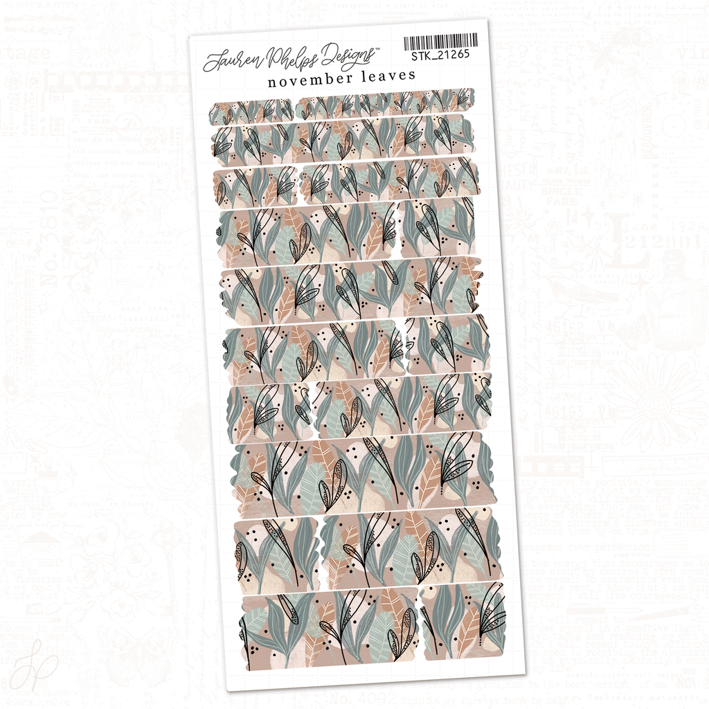 November Leaves | Washi Strips Sheet