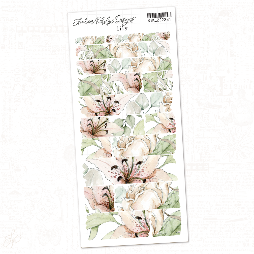 Lily | Sheet 1 | Washi Strips Sheet