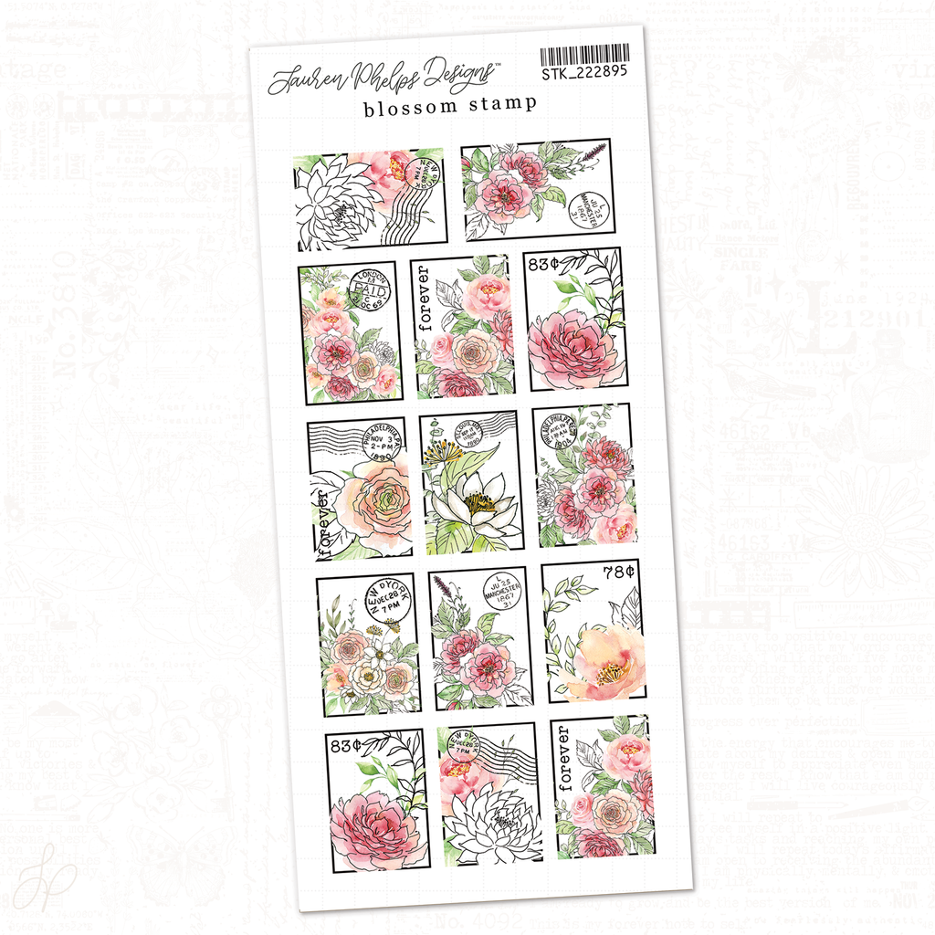 Blossom Stamp | Washi Stamp Sheet