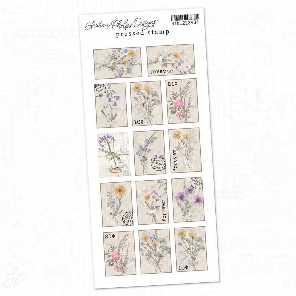 Pressed Stamp | Washi Stamp Sheet