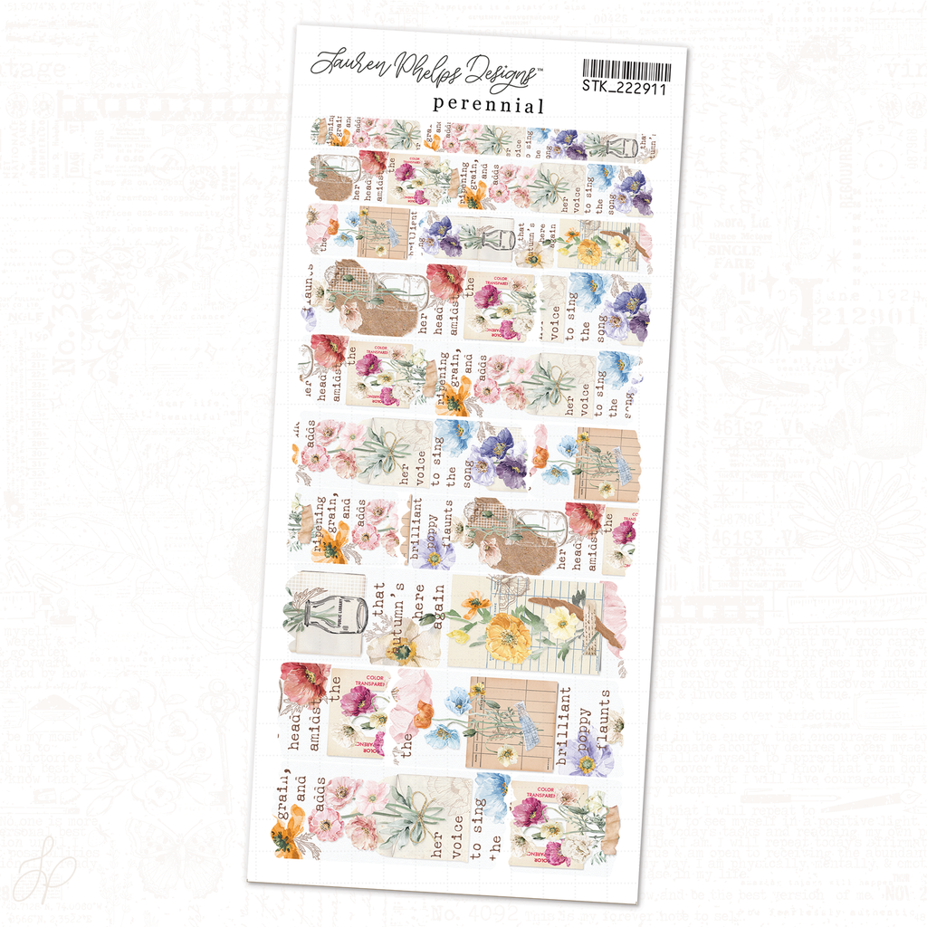 Perennial | Sheet 1  | Washi Strips Sheet