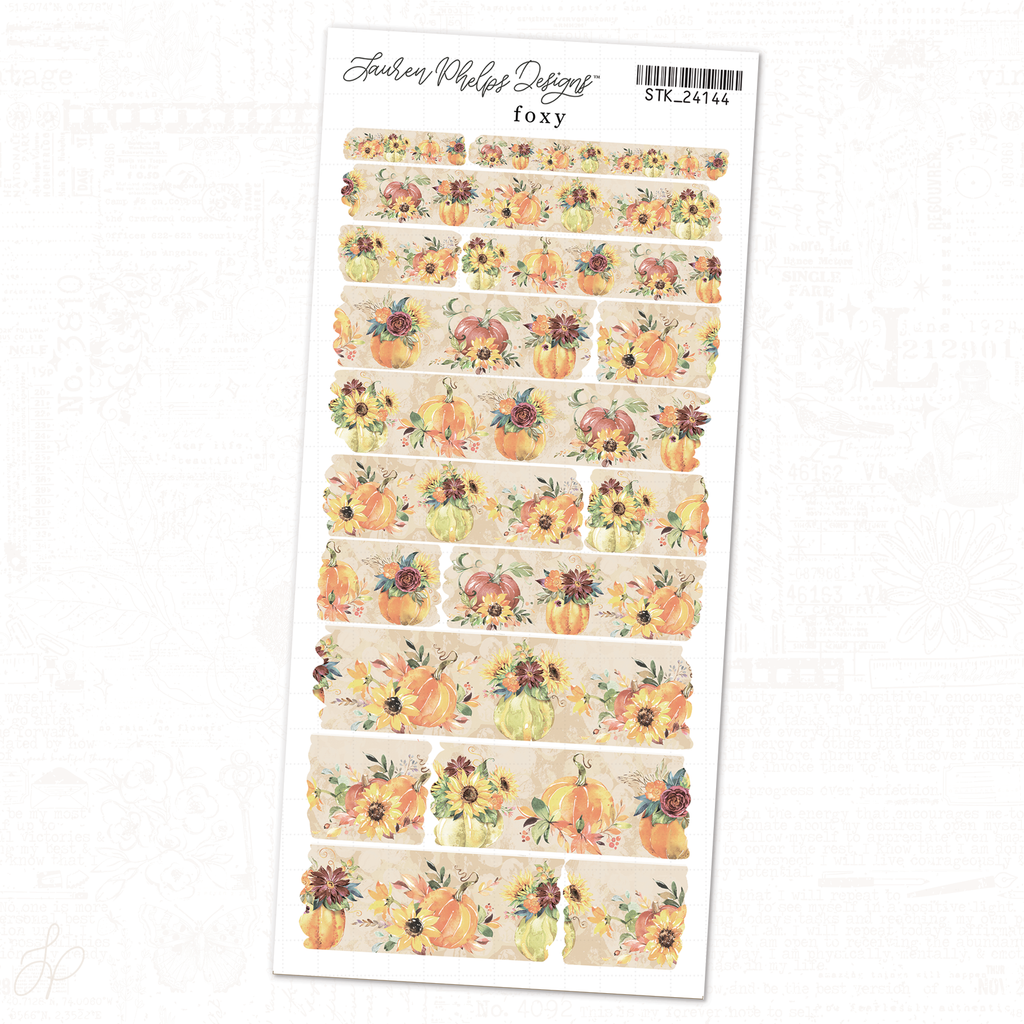 Foxy Collection | Sheet 1 | Washi Strips Sheet