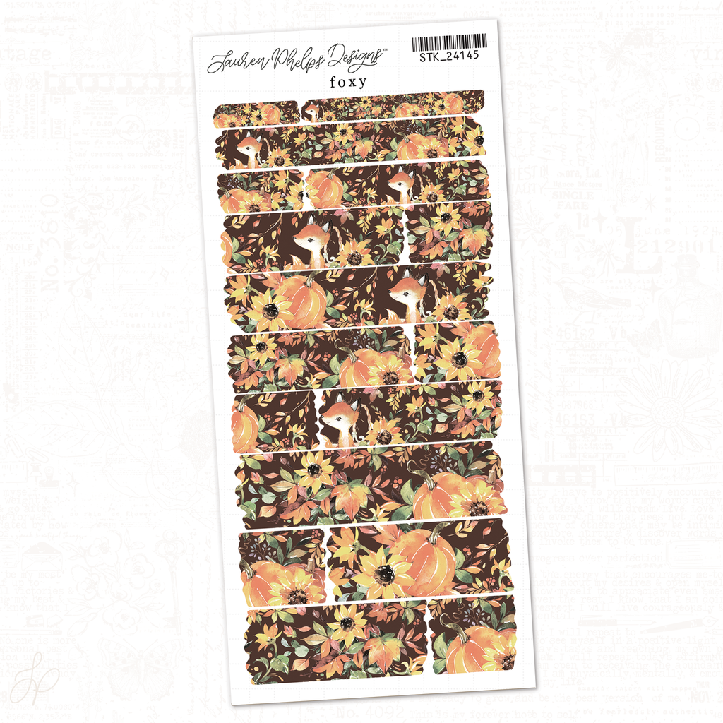 Foxy Collection | Sheet 2 | Washi Strips Sheet