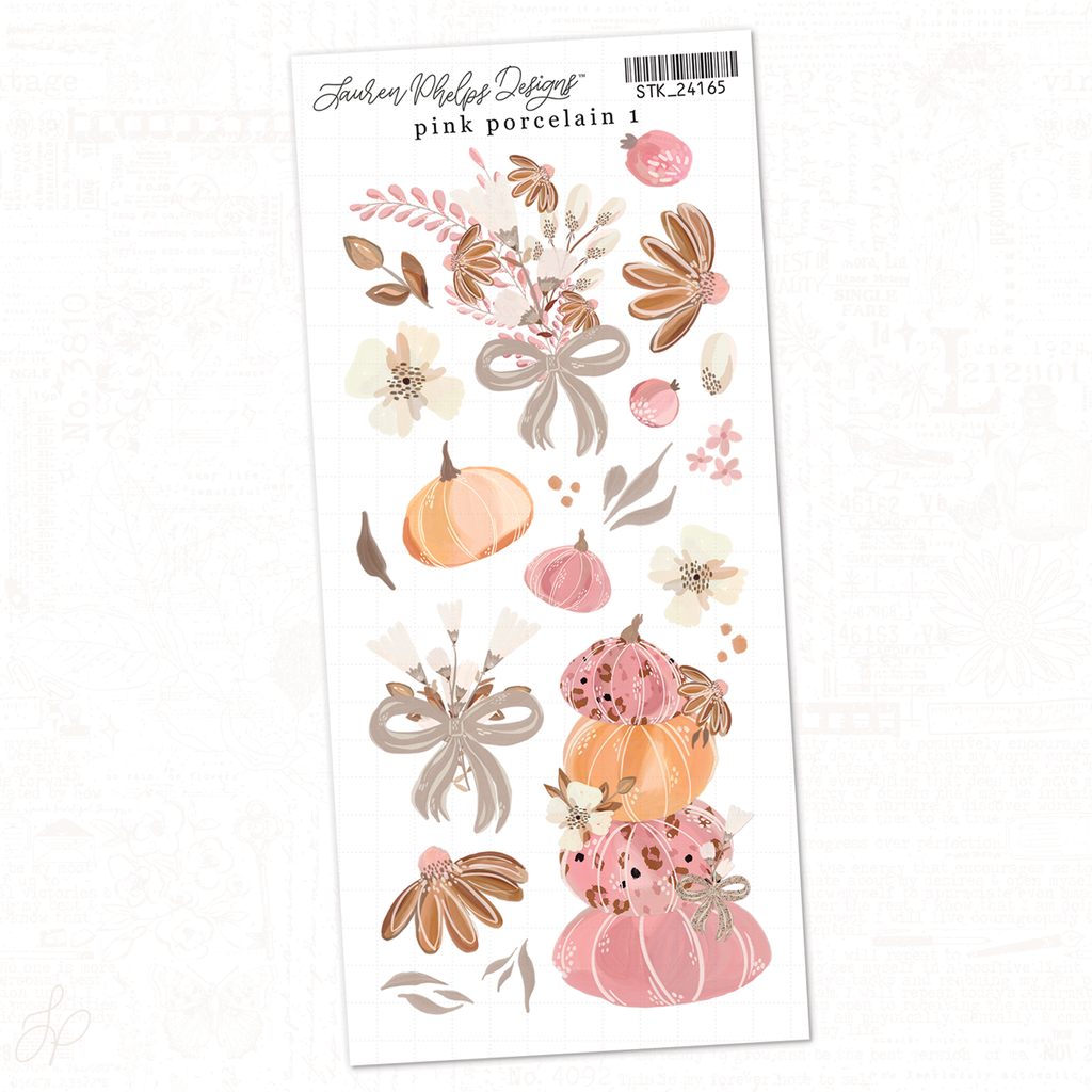 Pink Porcelain Collection | Deco Sheet 1