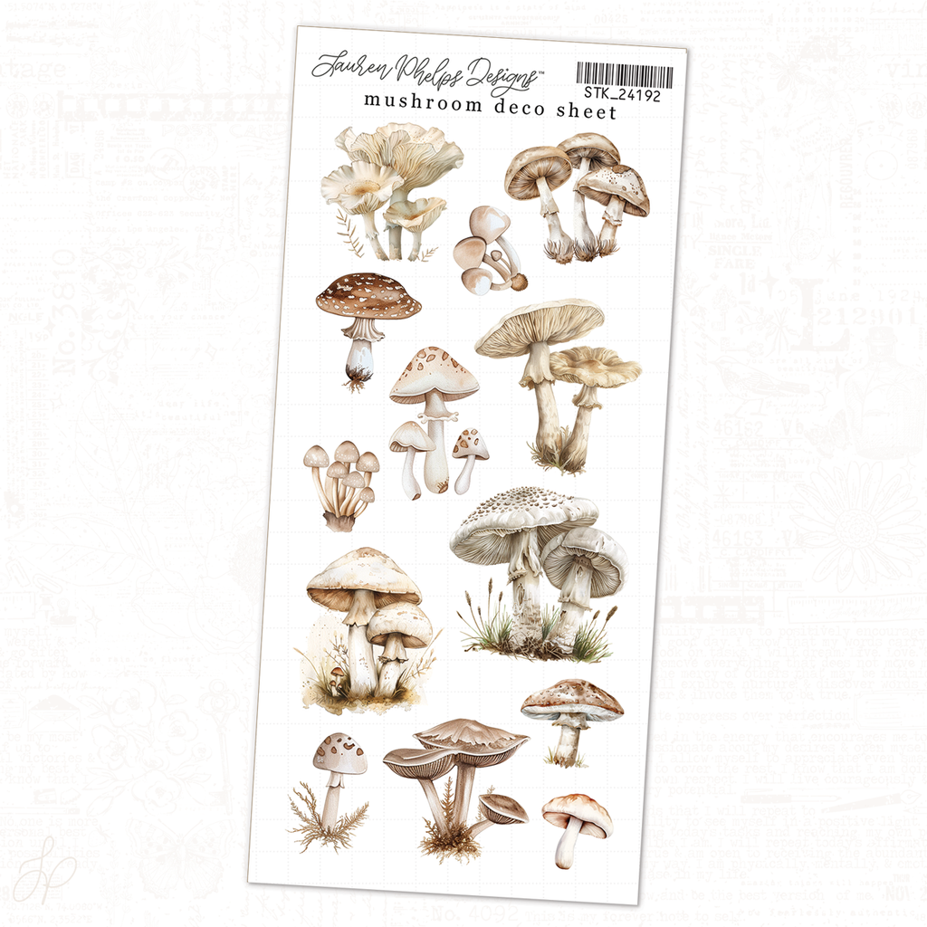 Mushrooms Deco Sheet