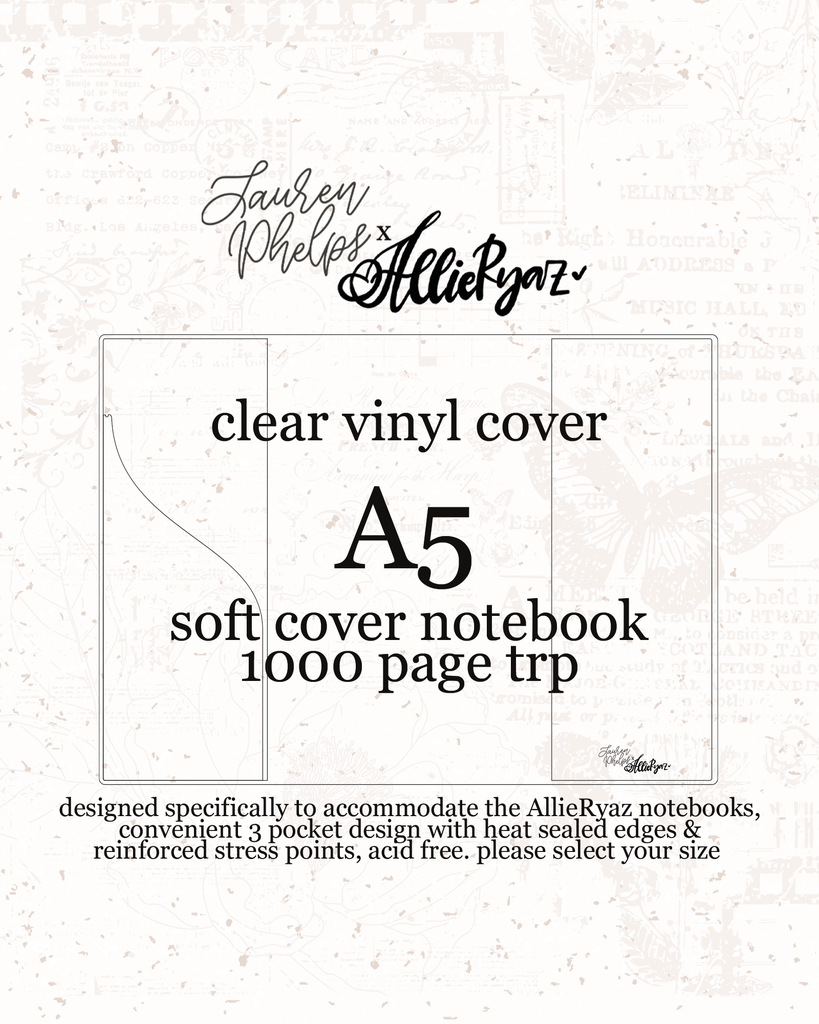 AllieRyaz Clear Soft Vinyl Notebook Cover Collab | Soft & Hardcover