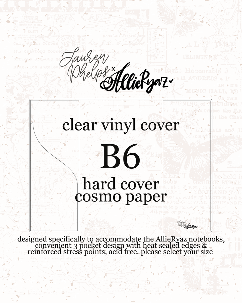 AllieRyaz Clear Soft Vinyl Notebook Cover Collab | Soft & Hardcover