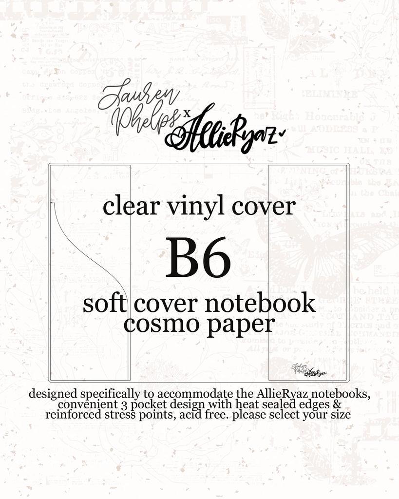 AllieRyaz Clear Soft Vinyl Notebook Cover Collab | Soft & Hardcover