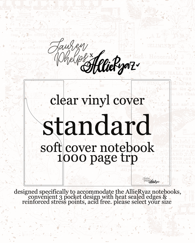 AllieRyaz Clear Soft Vinyl Notebook Cover Collab | Soft & Hardcover