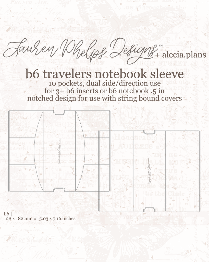 B6 Clear Vinyl Travelers Notebook Sleeve