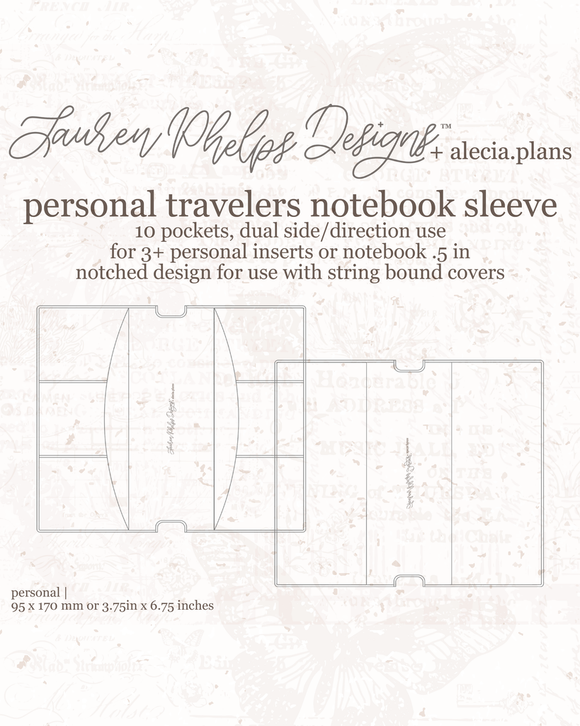 NEW SIZE | PRE-SALE - Personal Travelers Notebook Sleeve