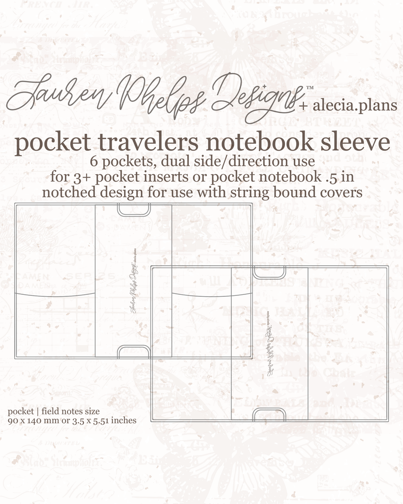 Pocket Clear Vinyl Travelers Notebook Sleeve