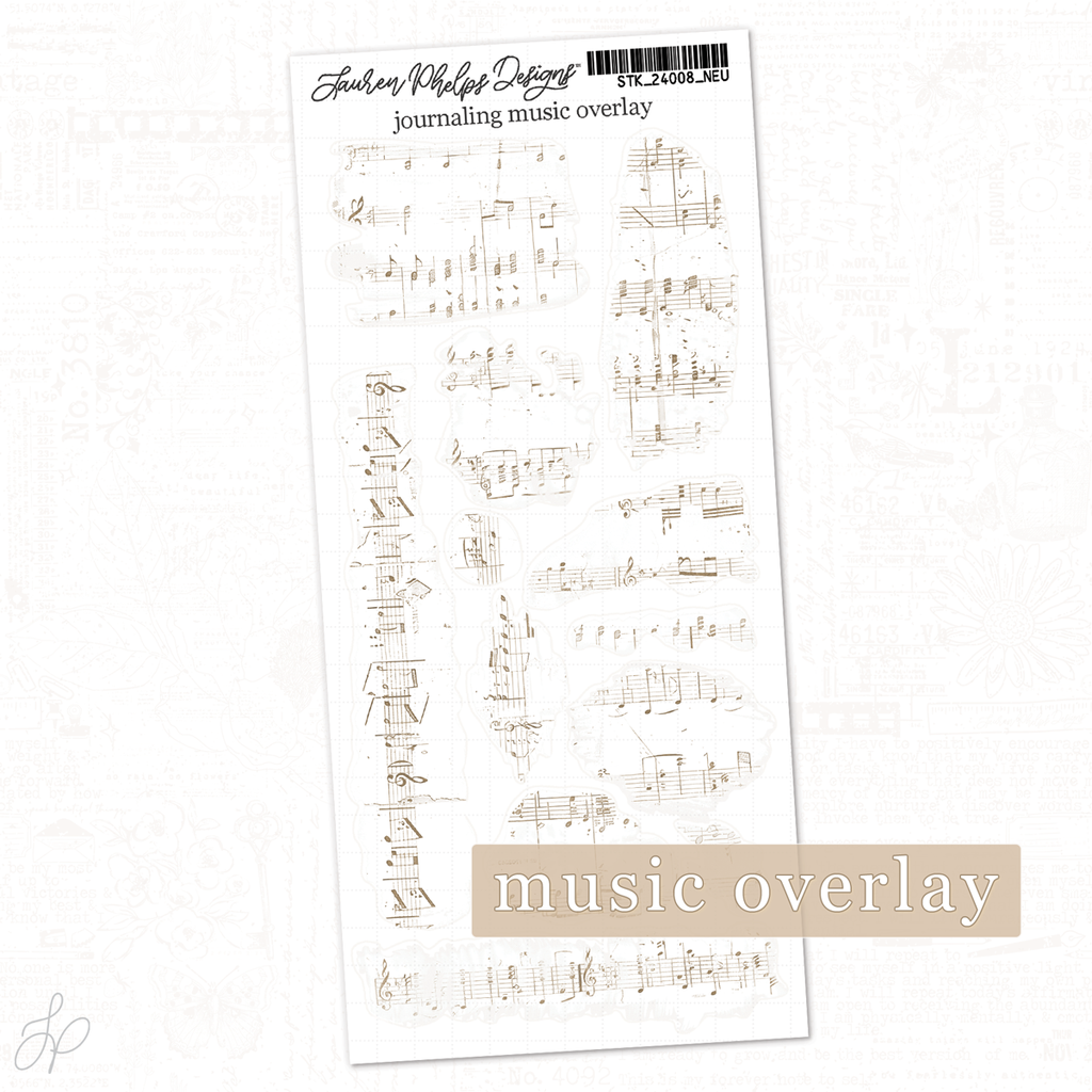 Journaling Music Overlays | Classically Chic Basics