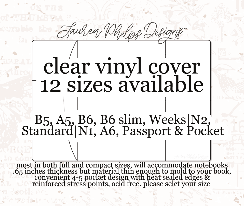 Clear Soft Vinyl Notebook Cover with pockets | Now in 12 *new* sizes