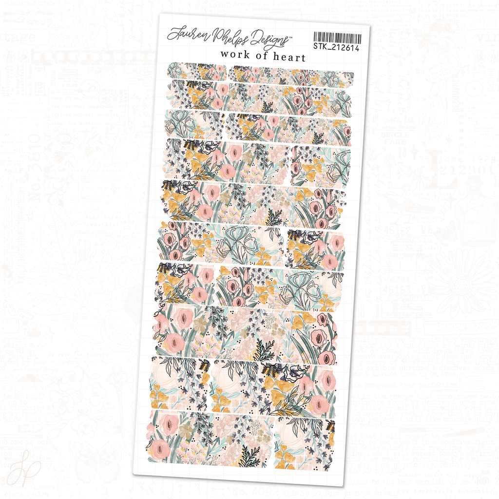 Work of Heart | Sheet 4 | Washi Strips Sheet