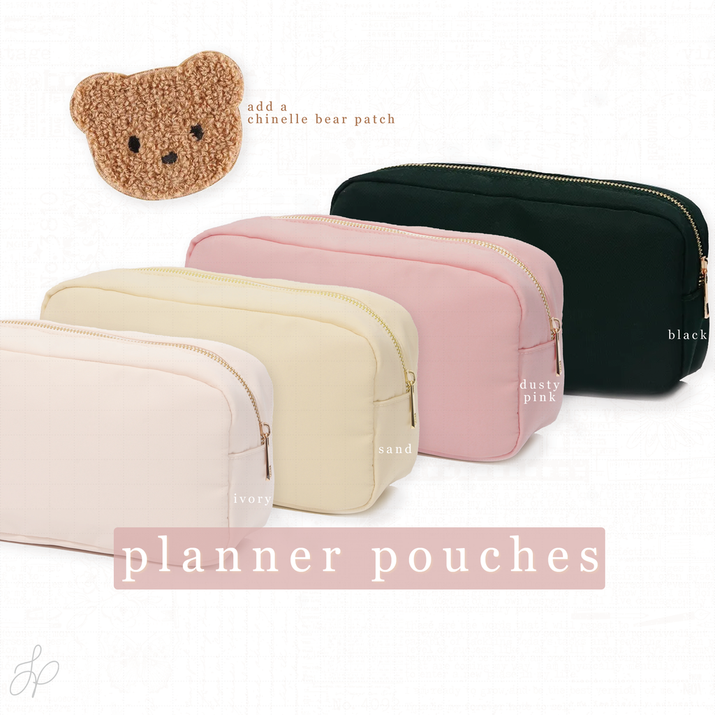 Planner Pouch | Nylon with gold hardware