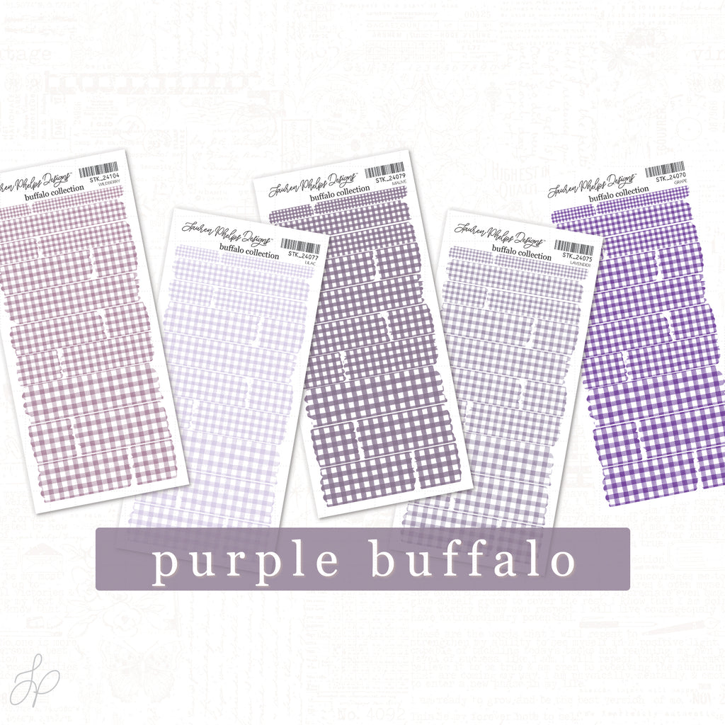 Buffalo Purple | Washi Strips Set of 5